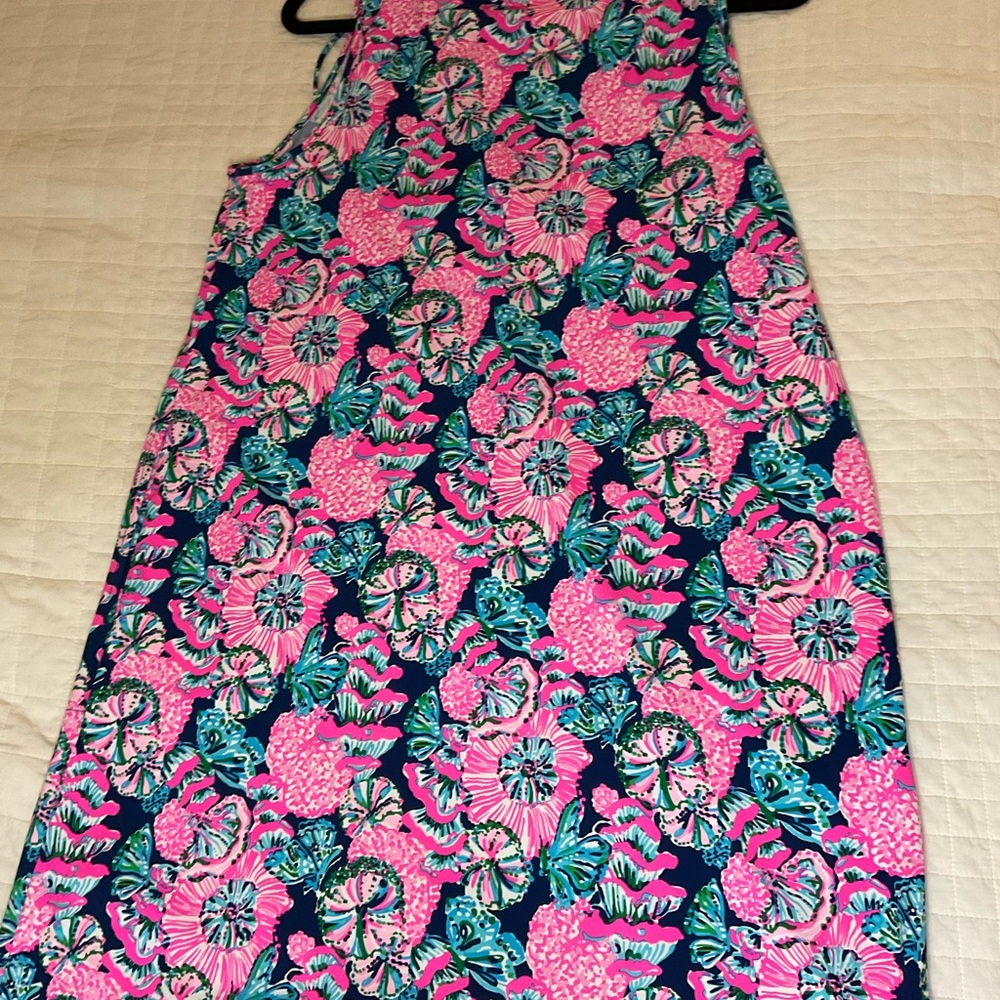 Lilly Pulitzer Johana Cover Up Dress in Oyster Bay Navy - Picture 7 of 7